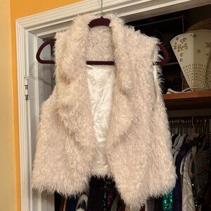White Fuzzy Vest